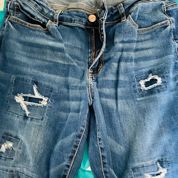 Warehouse One distressed skinny jeans - Picture 2 of 2